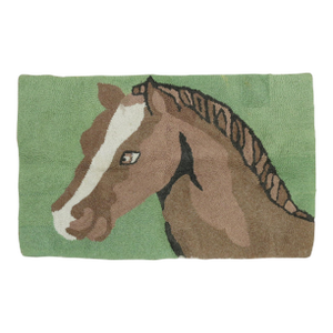 American Hooked Horse Rug