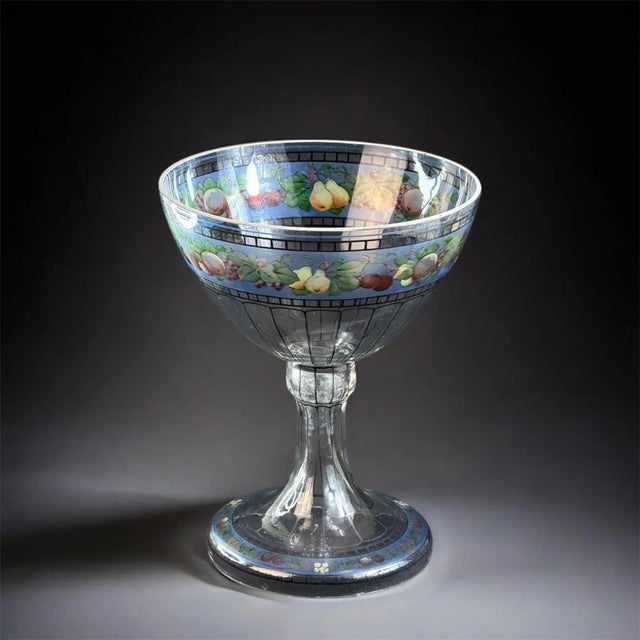 Enamelled Glass Liqueur Compote, 1890s For Sale - Image 9 of 9