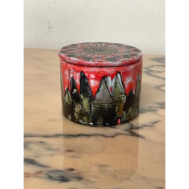 Elio Schiavon Glazed Ceramic Container with Lid from Elio Schiavon, Italy, 1970s For Sale - Image 4 of 9