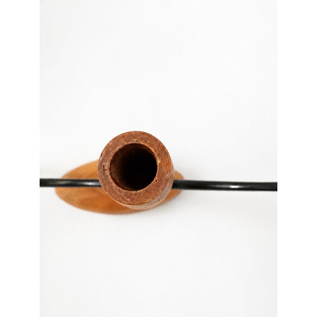 Mid-Century Modern Danish Teak & Metal Candleholder, 1960s For Sale - Image 4 of 8