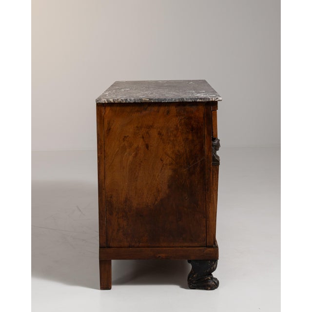 Antique French Empire Chest of Drawers With Marble Top, Circa 1820 For Sale - Image 9 of 15