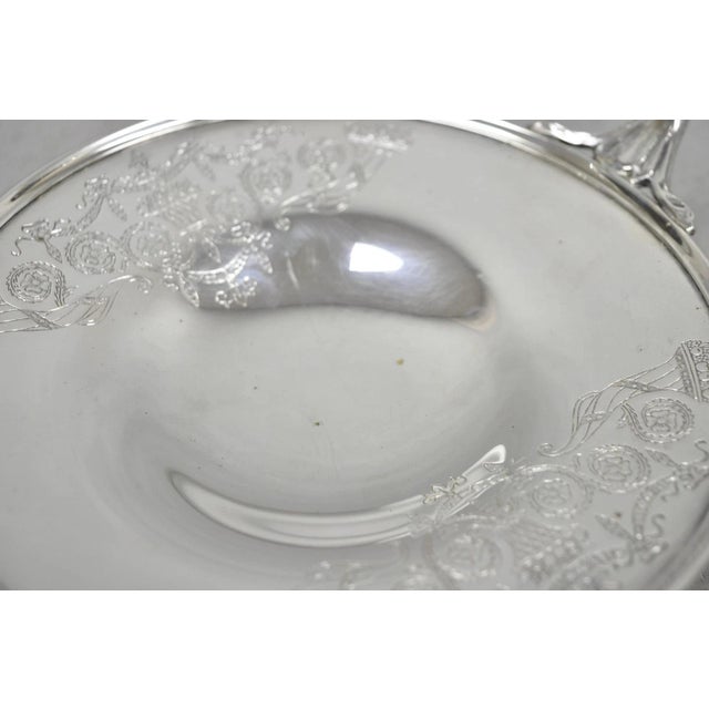 Early 20th Century Victorian Middletown Silverware Silver Plated Pedestal Candy Dish Compote For Sale - Image 11 of 16