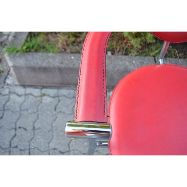 Italian Modern Red Model Marylin Dining Chair by Arrben, 1980s For Sale - Image 9 of 18