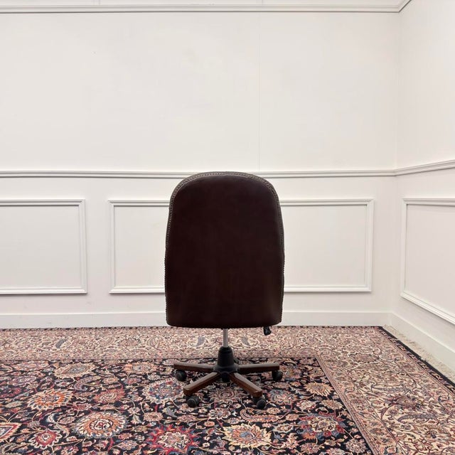 English Chesterfield Desk Chair For Sale - Image 4 of 8