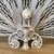 Mid-Century Victorian Revival Folding Fan Brass Winged Griffin Fireplace Screen painted white for a shabby chic style or...