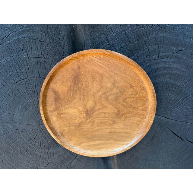 Andrianna Shamaris Minimalist Teak Wood Plates - Set of 5 For Sale - Image 4 of 18