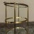 Brass Mid-Century Brass & Glass Oval Bar Cart For Sale - Image 8 of 10