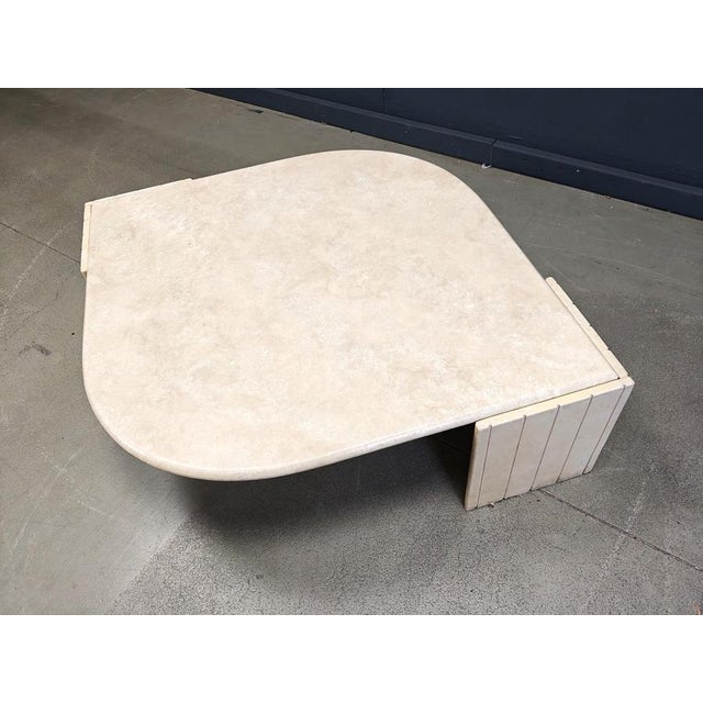 1970s Vintage Travertine Coffee Table from Roche Bobois, 1970s For Sale - Image 5 of 12