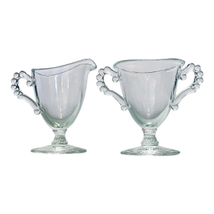 1930’s Candlewick Footed Creamer & Sugar Bowl