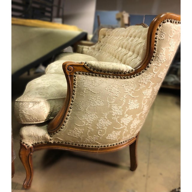 Queen Anne White Sofa Chairish