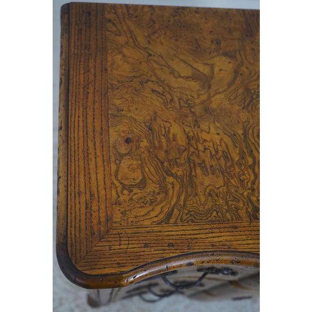 Baker Burl Wood & Oak Louis XV Style Commode Chest For Sale - Image 15 of 17