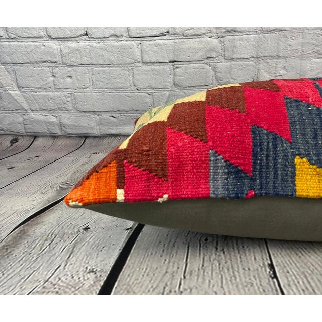 16 x 24 Kilim Pillow Turkish Cushion Topkapi Treasure Pillow Cushion Cover For Sale - Image 4 of 4