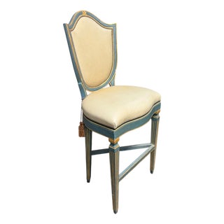 1 of 3 Tall Charles Pollock for William Switzer Shield Back Swivel Barstool For Sale