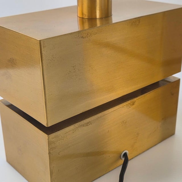 1970s Table Lamps in Brushed Gold Metal from Maison Charles, 1970s, Set of 2 For Sale - Image 5 of 13