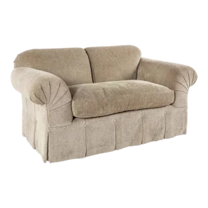 A Rudin Grey Upholstered Loveseat