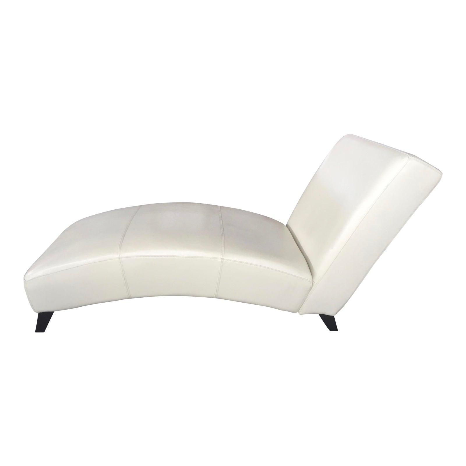 White Leather Chaise Lounge Chairish