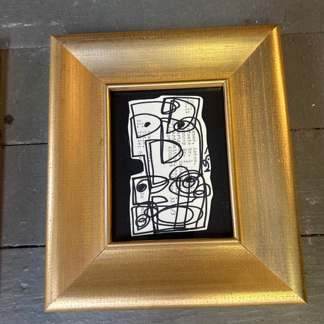 6 Contemporary Original Wayne Cunningham Abstract Marker Drawings - Set of Six For Sale - Image 4 of 8