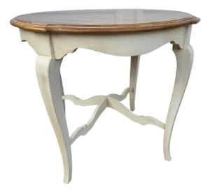 Vintage Ethan Allen French Country End Side Cookie Corner Table Distressed Finish 646