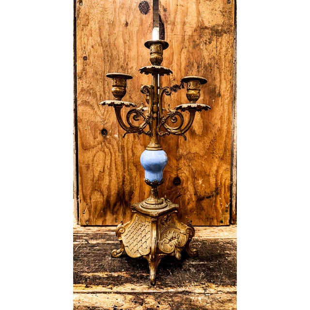Ceramic 19th Century French Rihouet Porcelain Candelabra For Sale - Image 7 of 14