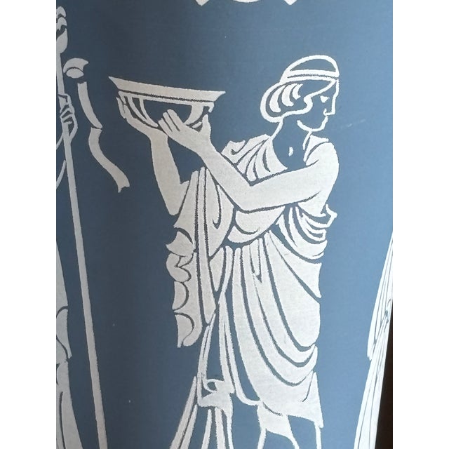 Glass Mid-20th Century Wedgewood Blue Grecian Tumblers — Set of 4 For Sale - Image 7 of 11