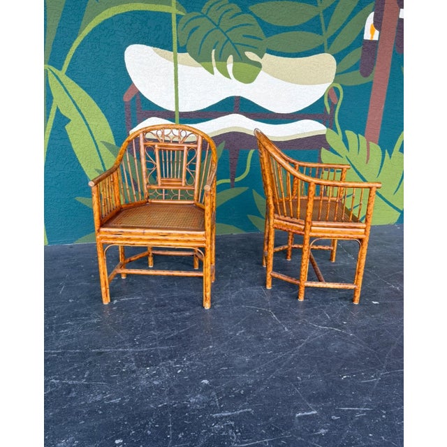 Brighton Pavilion Bamboo Chair Pair For Sale - Image 9 of 12