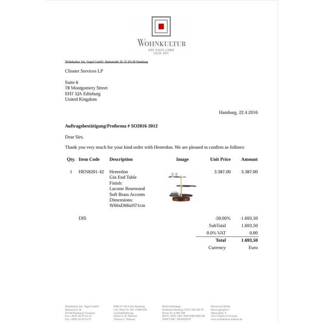 Early 21st Century Gin End Table by Henredon For Sale - Image 5 of 6