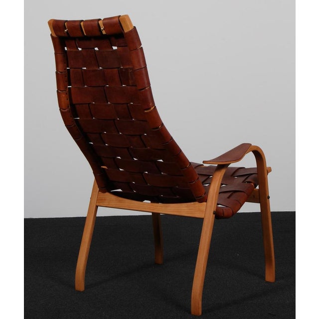 Kurva Lounge Chair in Leather from Yngve Ekström, 1950s For Sale - Image 9 of 11