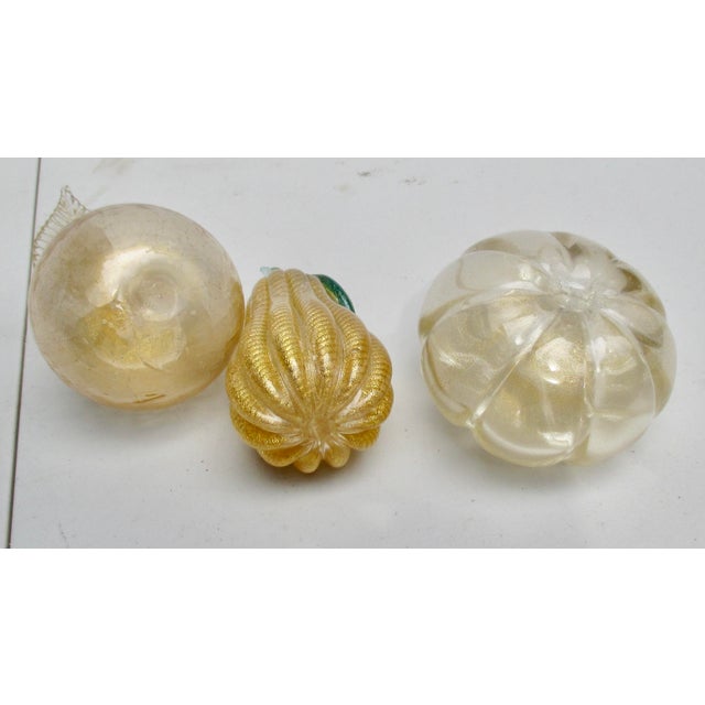 1980s Vintage Murano Fruit -Group of 3 For Sale - Image 5 of 5