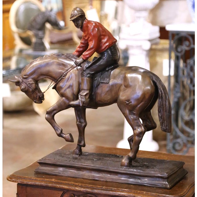 Make a bold statement with this large 19th-century French sculpture signed by Pierre-Jules Mêne (1810–1879), one of the...