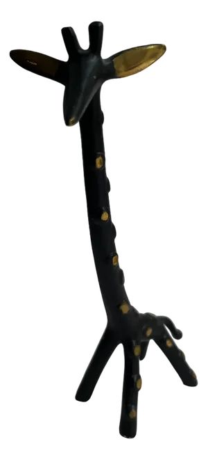 Brass Giraffe Figure by Walter Bosse, Austria, 1950s