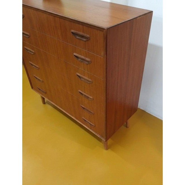 Danish Teak Chest of 6 Drawers, 1950s For Sale - Image 4 of 5