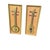 Mid century modern faux musical instruments wall decor. Made from wood and framed. The pair would look great in a music...