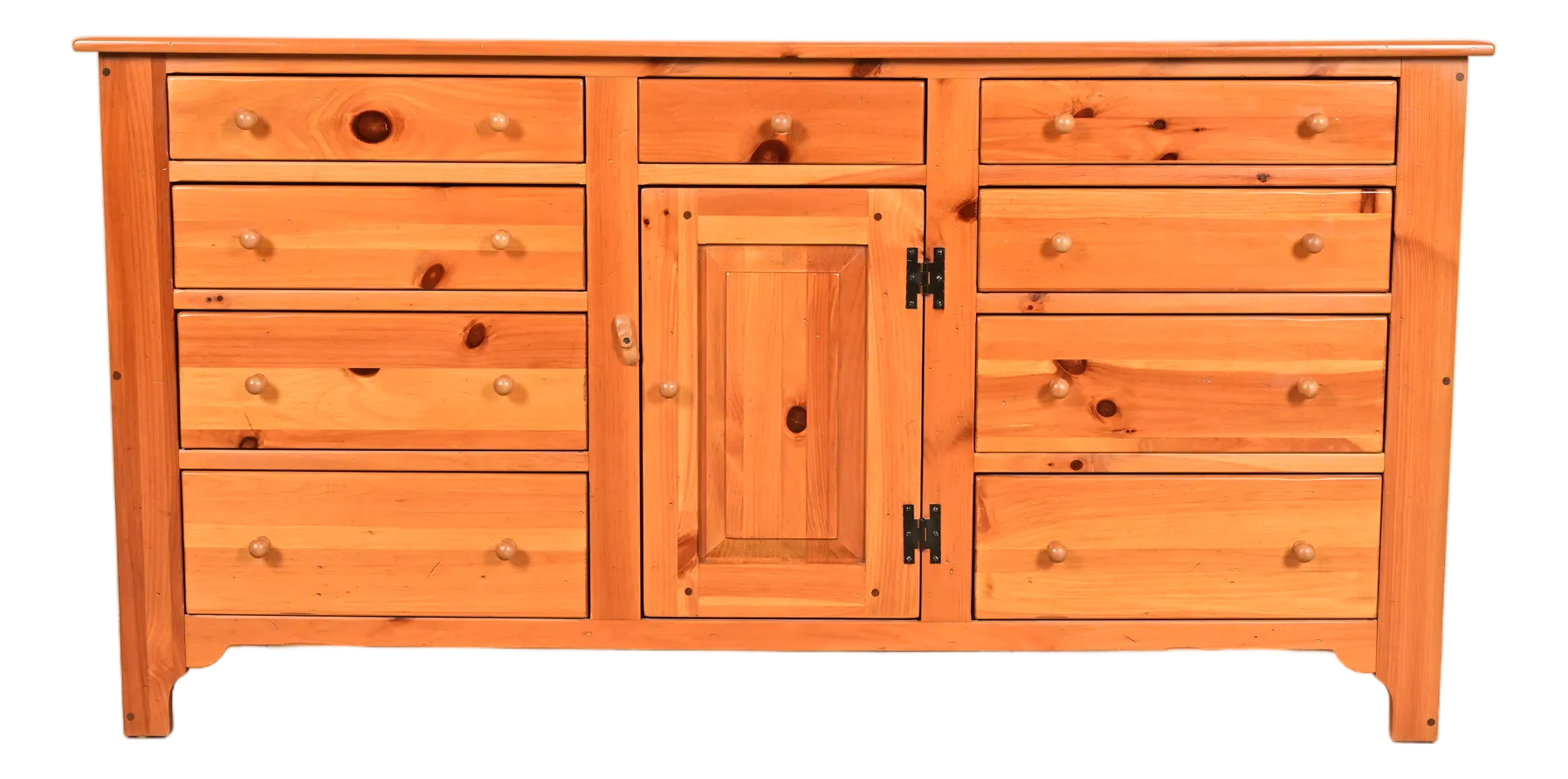 Ethan Allen Early American Shaker Solid Pine Twelve-Drawer Dresser