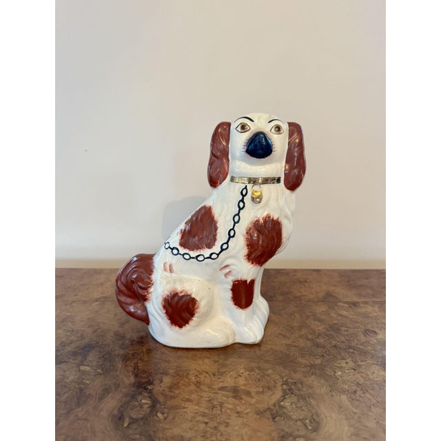 Antique Victorian Staffordshire Dogs, 1880, Set of 2 For Sale - Image 3 of 6
