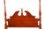 Queen Anne 1980s Cherry Queen Size Headboard Foot Board Rails and Supports For Sale - Image 3 of 10