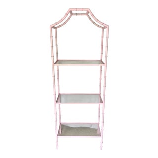 Metal Bamboo Hollywood Regency Etagere For Sale