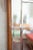 Bamboo and Beveled Glass Mirror – 1970s Made with natural bamboo structure and leather bindings. Geometric composition...