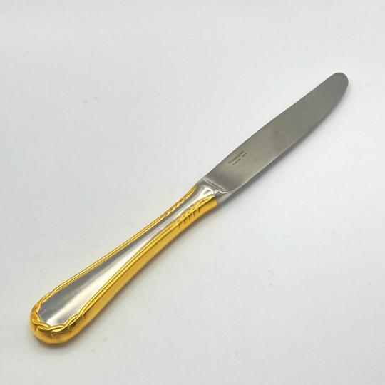 Service for 16! Yamazaki "Tasha" Gold Accent Stainless Luxury Flatware (80-Pieces / 16 Place Settings) Late 20th Century For Sale - Image 13 of 18