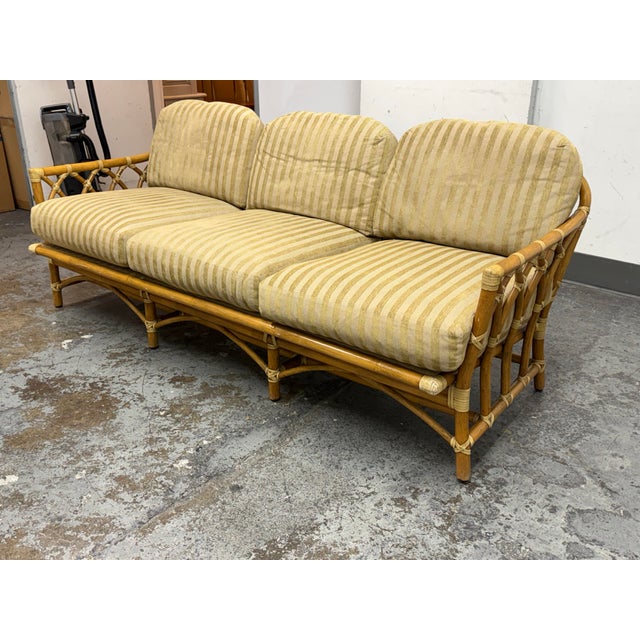 Contemporary McGuire Furniture Cathedral Three Seater Sofa, Vintage For Sale - Image 3 of 12