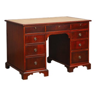 Vintage English Mahogany Desk, 20th Century For Sale