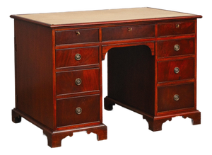Vintage English Mahogany Desk, 20th Century