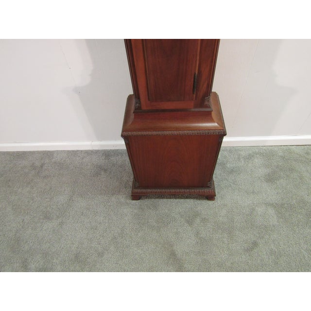 Henry Ford Museum Solid Mahogany Cased Grandfathers Clock For Sale - Image 6 of 14