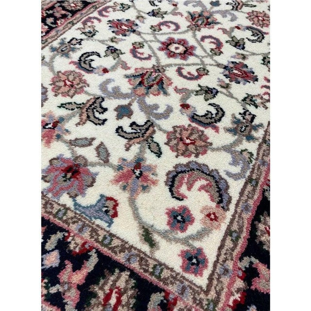 Textile 1990s Handwoven Kashan Style Area Rug 2x3 For Sale - Image 7 of 9