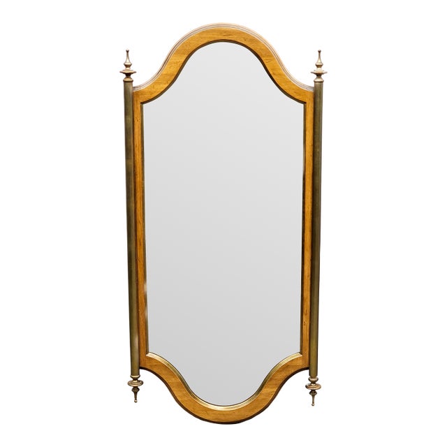 Mid 20th Century Regency Style Walnut Ornate Frame Mirror For Sale