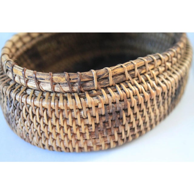 Vintage Wicker Woven Lidded Turtle Trinket Box For Sale - Image 11 of 11