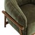 Wood Piedmont Upcycled Chenille Olive Green Accent Chair For Sale - Image 7 of 8