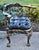 Wood Vtg. Corner Chair Black Lacquer Gilt Chippendale Roundabout For Sale - Image 7 of 16