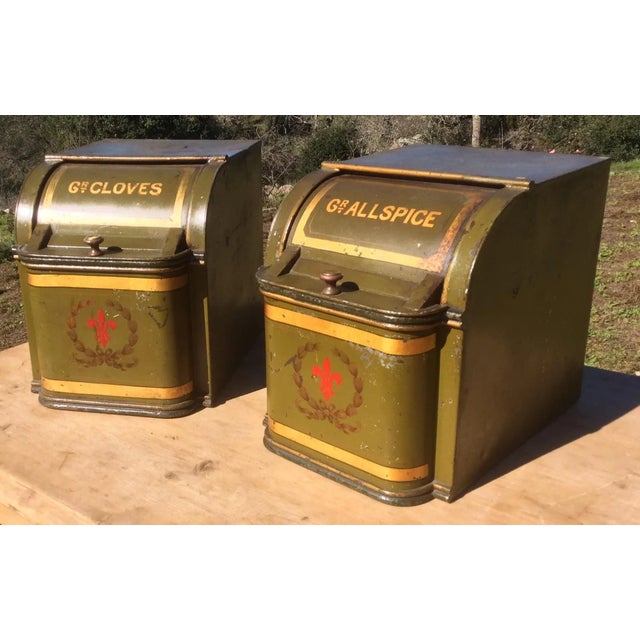 Antique Tole Spice Displays - A Pair For Sale - Image 11 of 11