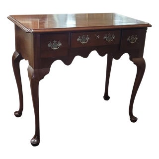 Queen Anne Vintage Lowboy Table Signed For Sale