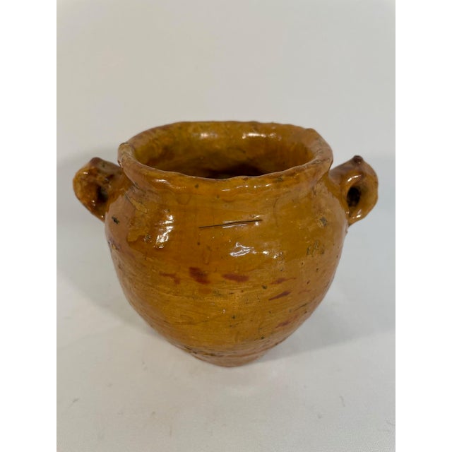 Rare 1890s Petite Glazed Earthenware French Confit Pot or Jar For Sale - Image 4 of 17